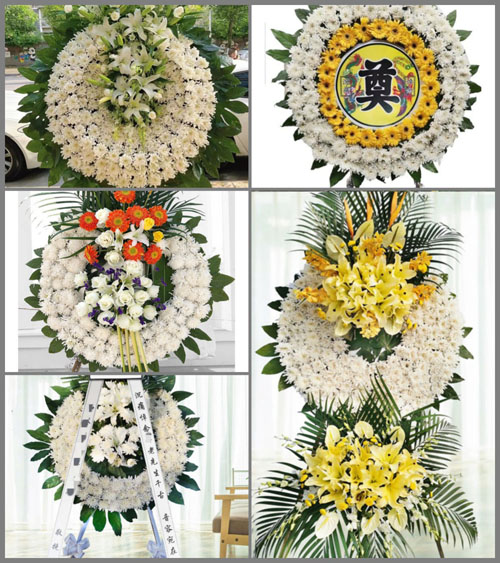 河南南阳新野县城郊乡郭营村花圈速递